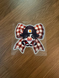 5 Black Hat Bow Glitter Cow