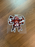 6 Brown Camo Bow Glitter Cow