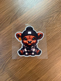 4 Black Hat Glitter Cow