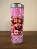 Floral Cow 20oz Tumbler
